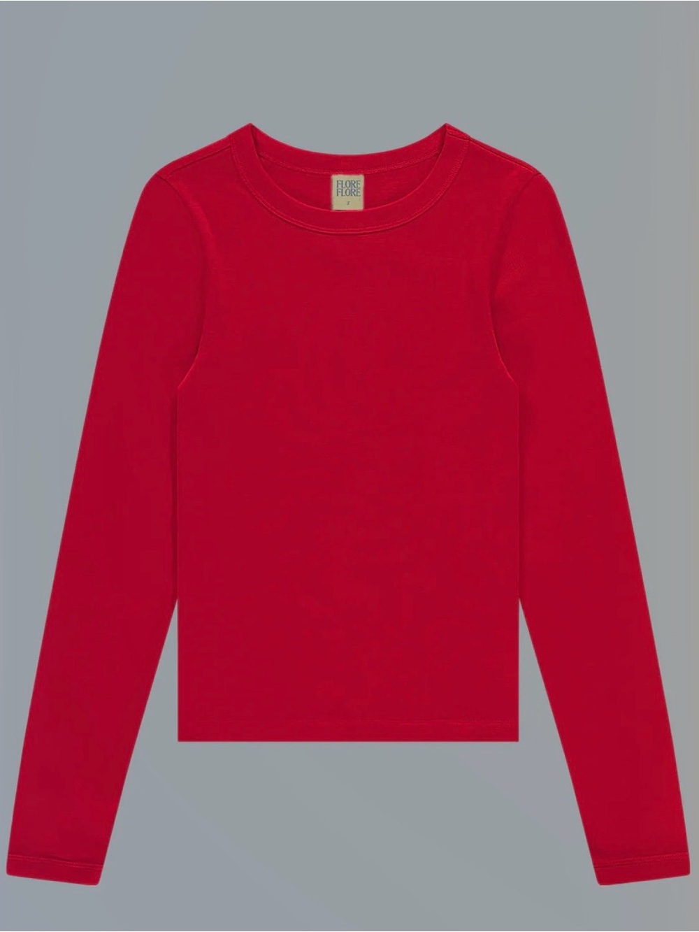 Flore flore red max tee. Classic Crewneck Long-Sleeve. Size XS